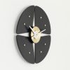 Petal ClockPetal Clock - zwart/messing