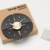 Petal ClockPetal Clock - zwart/messing