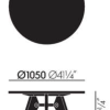 Guéridon ø105Guéridon - ø1050 tafelblad/poten massief eiken, geolied