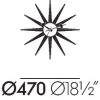Sunburst ClockSunburst clock - multicolor