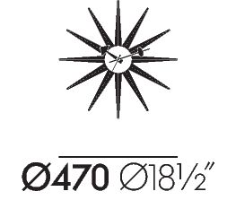 Sunburst ClockSunburst clock - multicolor