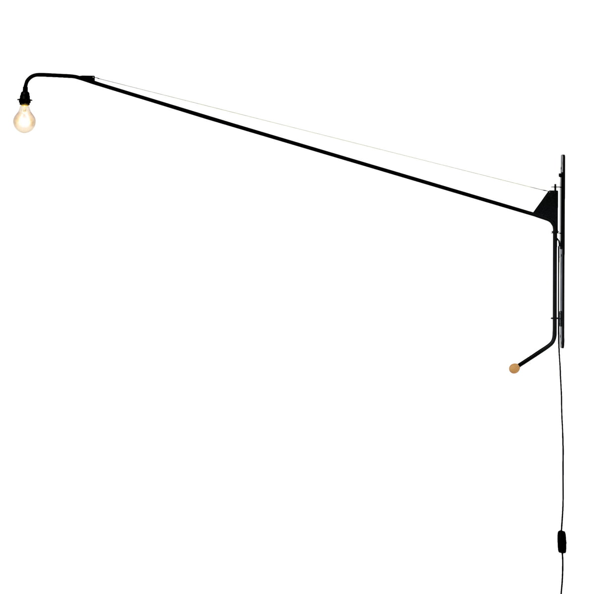 PotencePotence - muurlamp, zwart, 220-240 V, 50/60 Hz, E27, plug type C