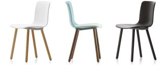 HAL Wood Vitra - HAL Wood - Stoel: naturel eiken, gevernist, wit