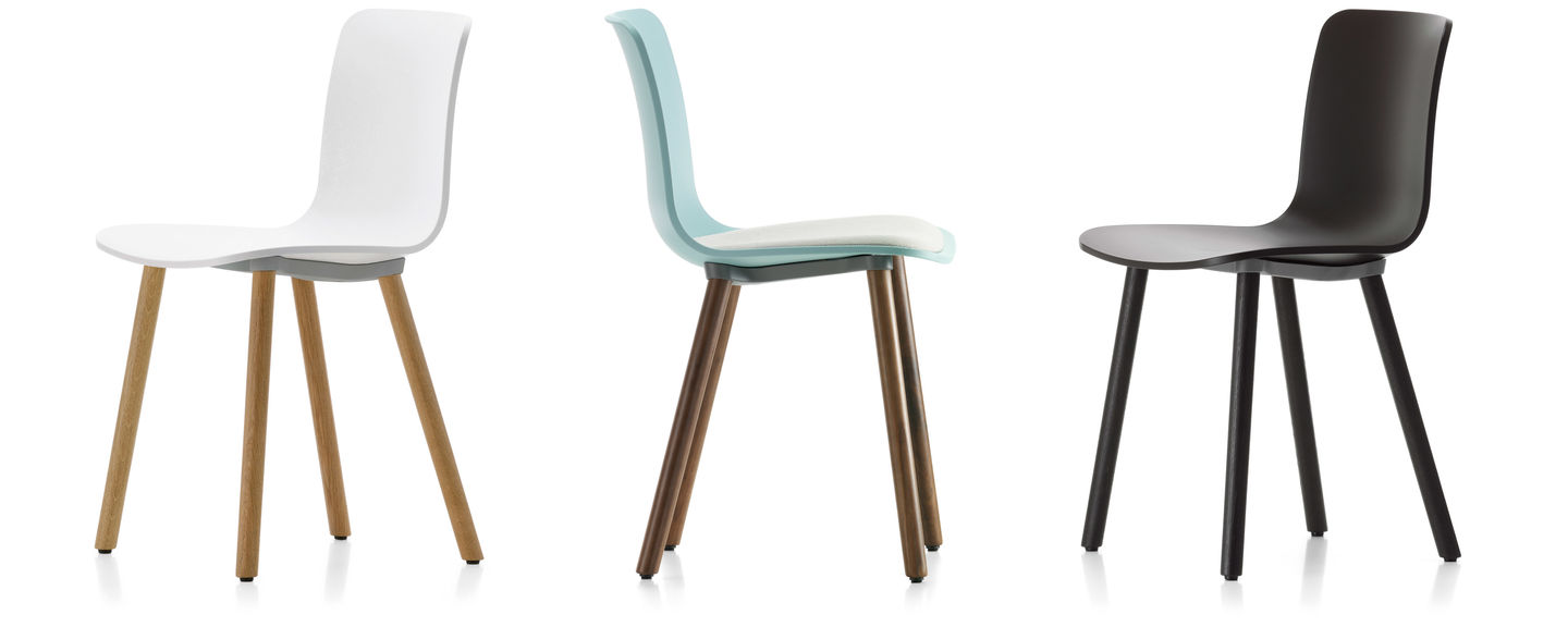 HAL Wood Vitra - HAL Wood - Stoel: naturel eiken, gevernist, wit