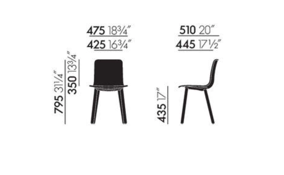 HAL Wood Vitra - HAL Wood - Stoel: naturel eiken, gevernist, wit