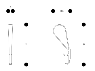 Tupla Wall HookTupla Wall Hook, zwart
