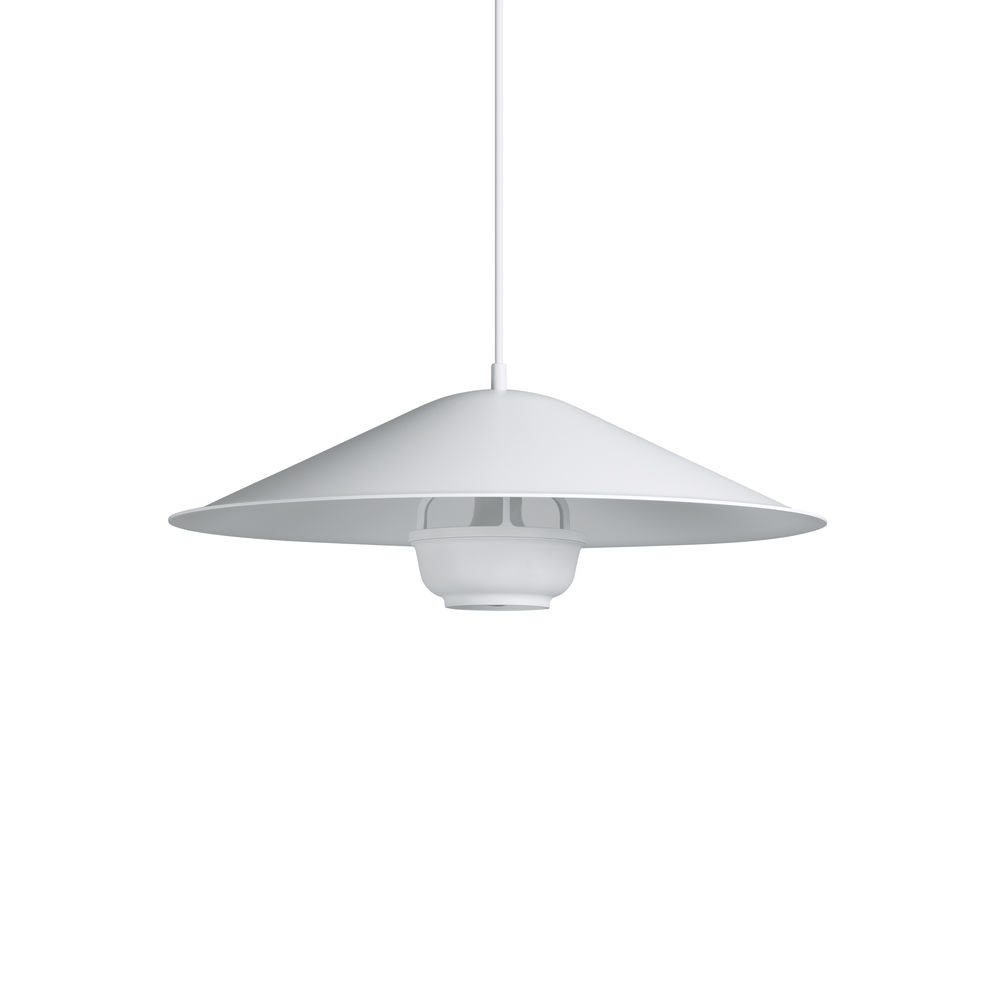 Kori Pendant Light with Dune ShadeKori Pendant Light gegolfde kap - wit