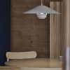 Kori Pendant Light with Dune ShadeKori Pendant Light gegolfde kap - wit
