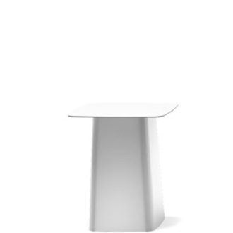 Metal side table - middelgrootMetal side table Medium - white hoogglanslak wit, gebogen plaatstaal