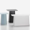 Metal side table - middelgrootMetal side table Medium - white hoogglanslak wit, gebogen plaatstaal