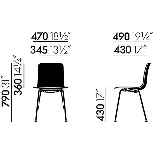 Hal TubeVitra - Hal Tube - Stoel: basic dark