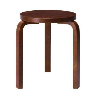 Stool 60Stool 60 - drie poten, walnut stained birch