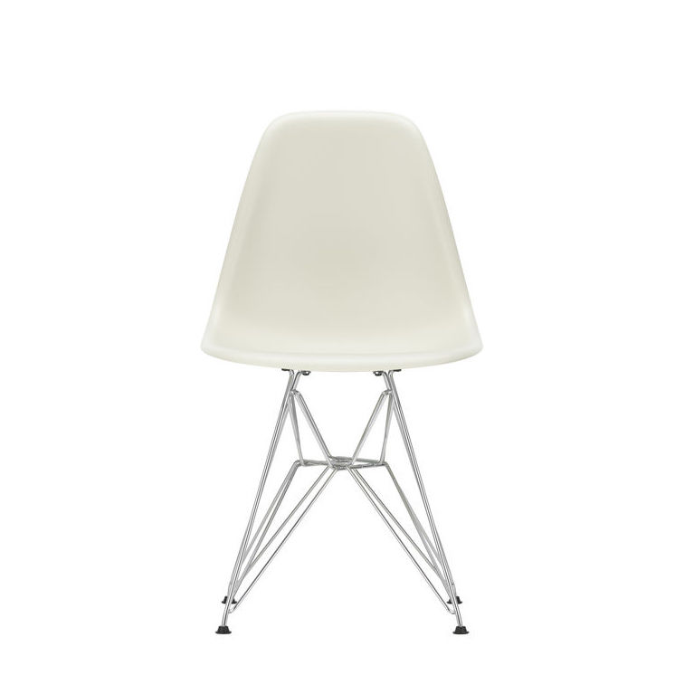 Eames Plastic Side Chair (DSR)DSR Plastic side chair - pebble - chrome