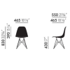 Eames Plastic Side Chair (DSR)DSR Plastic side chair - pebble - chrome