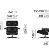 Eames Lounge Chair & Ottoman XL - NUBIA FABRICEames Lounge Chair & Ottoman XL - kers, nubia cream/sand