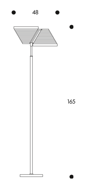 A810 Staande lampA810F staande lamp staal EU