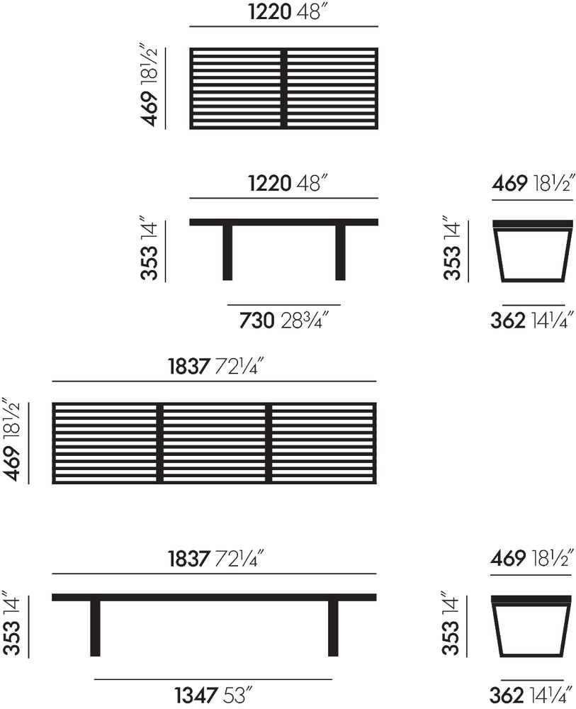 Nelson BenchNelson bench - essen - 1220 mm