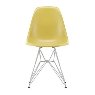 Eames Fiberglass Side Chair (DSR)Vitra - Eames Fiberglass Side Chair DSR - light ochre - chrome
