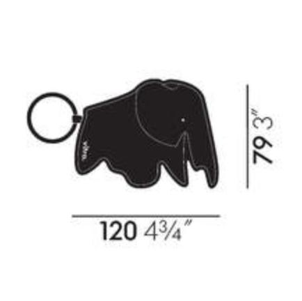 Key Ring ElephantElephant Key Ring - Asphalt
