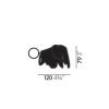 Key Ring Elephant, neroElephant Key Ring - Nero
