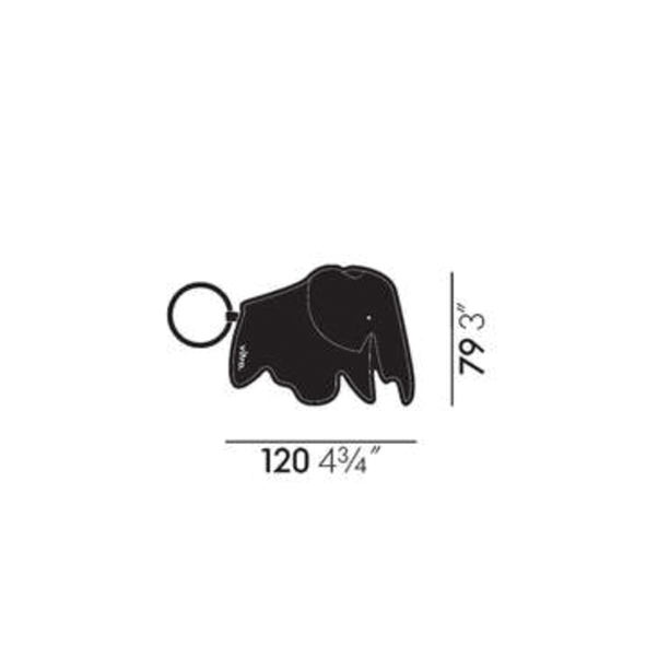 Key Ring Elephant, neroElephant Key Ring - Nero