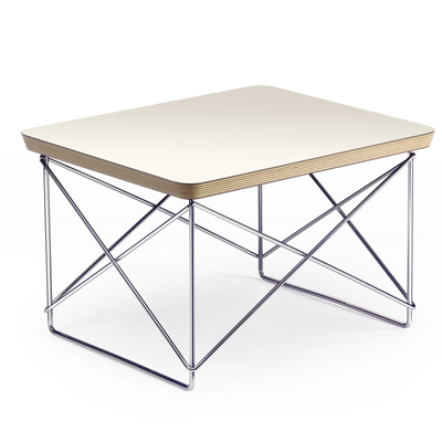 Occasional Table LTROccasional Table LTR - bijzettafel, gelamineerd tafelblad, HPL wit, onderstel verchroomde staaldraad