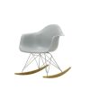 Eames Plastic Armchair RAREames Plastic Armchair RAR, helder grijs, sleden esdoorn goud