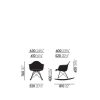 Eames Plastic Armchair RAREames Plastic Armchair RAR, helder grijs, sleden esdoorn goud