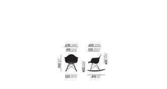 Eames Plastic Armchair RAREames Plastic Armchair RAR, helder grijs, sleden esdoorn goud