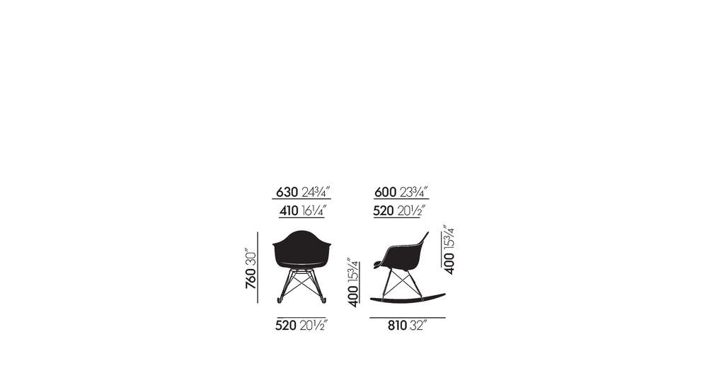 Eames Plastic Armchair RAREames Plastic Armchair RAR, helder grijs, sleden esdoorn goud