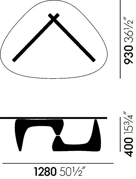 Noguchi Coffee TableVitra - Noguchi Coffee Table: walnut