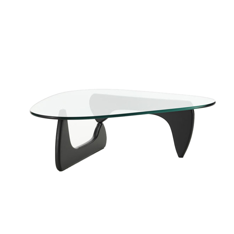 Noguchi Coffee TableCoffee Table - essen zwart, helder glas