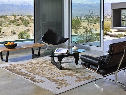 Noguchi Coffee TableCoffee Table - essen zwart, helder glas