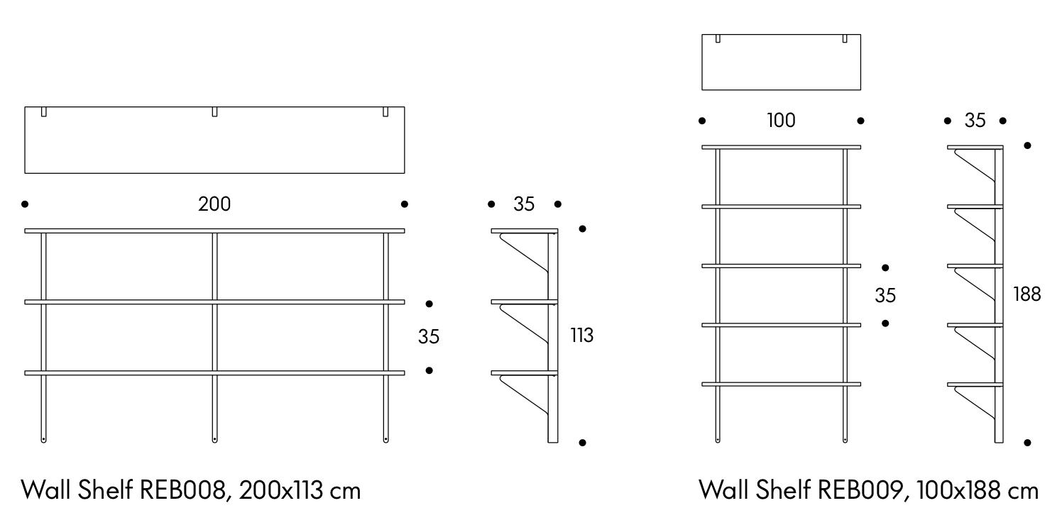 REB008, Kaari Shelf 3xArtek REB008, Kaari Shelf 3x