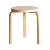 Stool 60Artek - Stool 60, poten lak natural birch, zit birch veneer