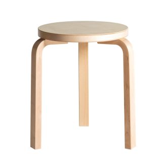 Stool 60Artek - Stool 60, poten lak natural birch, zit birch veneer